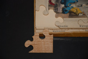 3 uralte Biedermeier Puzzle * Weinlese - Fischfang - Wasserfahrt * von 1865