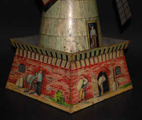 extrem seltene Blechdose in Form einer Windmühle * 1890/1895