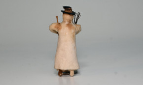 uralter seltener Christbaumschmuck * Wattefigur Schneemann * um 1900