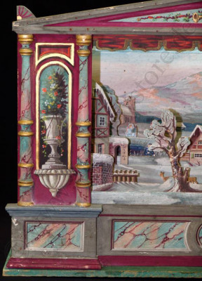 antique mechanical theatre winter landscape * at 1880