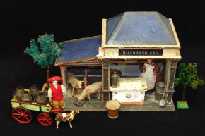 antique Christian Hacker milk shop & accessories * at 1880-1890