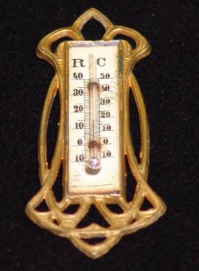 antique doll house Art Nouveau wall thermometer * at 1900