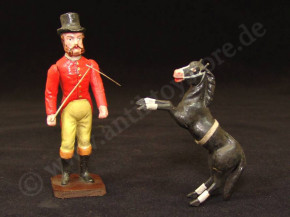 antique Cirkus with mobile figures in box * Germany at 1890