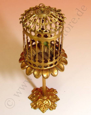 antique doll house ormolu birdcage on stands * E & S at 1900