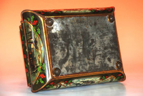 antique tin with a Santa * Christmas motive Litho. at 1900