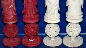 antique splendid chess figures * China at 1860