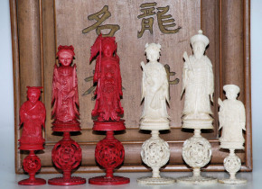 antique splendid chess figures * China at 1860