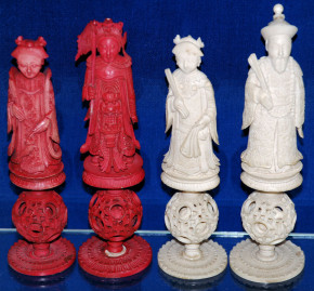 antique splendid chess figures * China at 1860