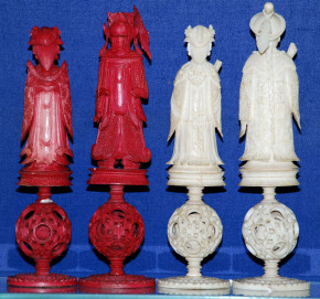 antique splendid chess figures * China at 1860