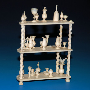 Rarity! antique doll house ivory shelf * at 1850