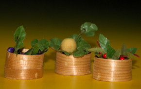 3 x old small shop accessories * fruit & vegetable goods at 1900