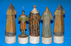 antique important chess knight - Middle Ages figures Art Nouveau