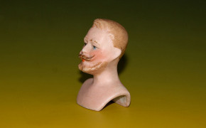 Miniature doll head for doll house doll * man at 1900