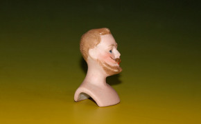 Miniature doll head for doll house doll * man at 1900