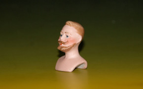 Miniature doll head for doll house doll * man at 1900