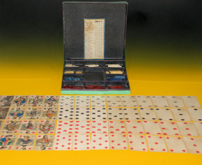 Biedermeier period playing box w. pack of cards * 1850