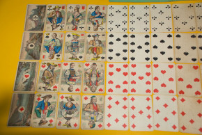 Biedermeier period playing box w. pack of cards * 1850