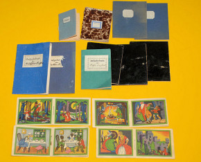 15 x miniature fairytale & schoolbooks, exercise books * twentie