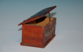 antique miniature Biedermeier doll house chest * 1840-1860