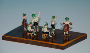 antique Heyde tin figures Bavarian. Folk dance * 1900-1920