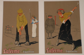 Laferme Cigaretten posters * sports Cigarette golf * at 1900