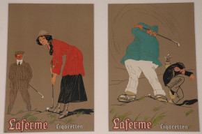 Laferme Cigaretten posters * sports Cigarette golf * at 1900