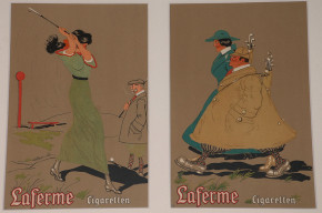 Laferme Cigaretten posters * sports Cigarette golf * at 1900