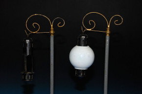 antique BING - GBN 2 x arc lamps for candle business trace 0 as