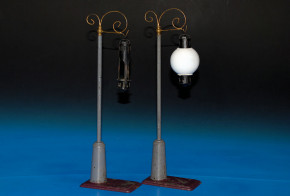 antique BING - GBN 2 x arc lamps for candle business trace 0 as