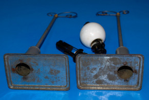 antique BING - GBN 2 x arc lamps for candle business trace 0 as