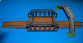 antique BING - GBN Bars bridge & transition footbridge * twentie