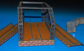 antique BING - GBN Bars bridge & transition footbridge * twentie