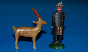 Erzgebirge Seiffener nose figure & 1 animal * at 1900-1920