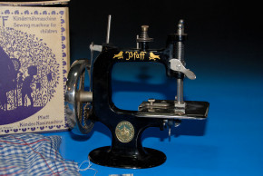 child sewing machine in box company G.M. Pfaff * at 1910-1915