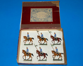 tin figures in the box * Saxon guard riders * G. Heyde at 1900