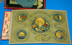 antique children's game with tin figures * LUNA * twenties