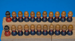 antique Erzgebirge soldiers game 22 pieces * at 1830-1840