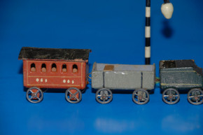 antique Erzgebirge Miniature Railway with accessories * twenties