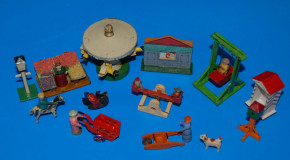 antiker Erzgebirge Miniatur Jahrmarkt * 15 Teile * 20er Jahre
