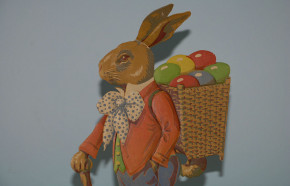 antique rabbit Shopwindow Cardboard advertises * at 1900-1920