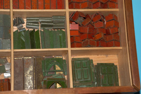 antique metal houses model box of building blocks * 1900-1920