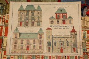 cube - building blocks box * Litho. Paper * France at 1900