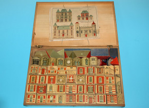 cube - building blocks box * Litho. Paper * France at 1900