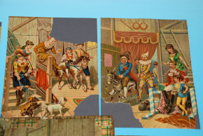 antique block jigsaw puzzle Cirkus & Children scenes * at 1880