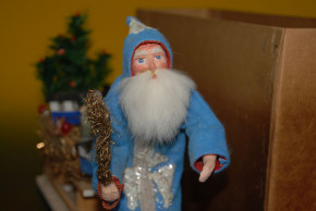 antique Santa Claus with sledges in the box * at 1900-1920