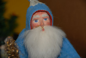 antique Santa Claus with sledges in the box * at 1900-1920