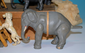 Victorian monkeys circus papier-mâché in the box * at 1890