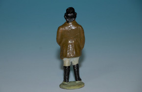antike Eisenbahnfigur aus Masse Geschäftsmann * um 1900-1910