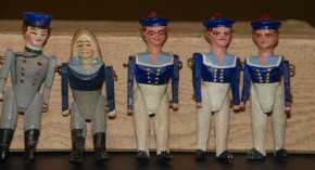 antique Erzgebirge armed forces figures * sailors * at 1900-1920