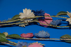 6 antique flower garlands * Sebnitzer paper flowers * twenties